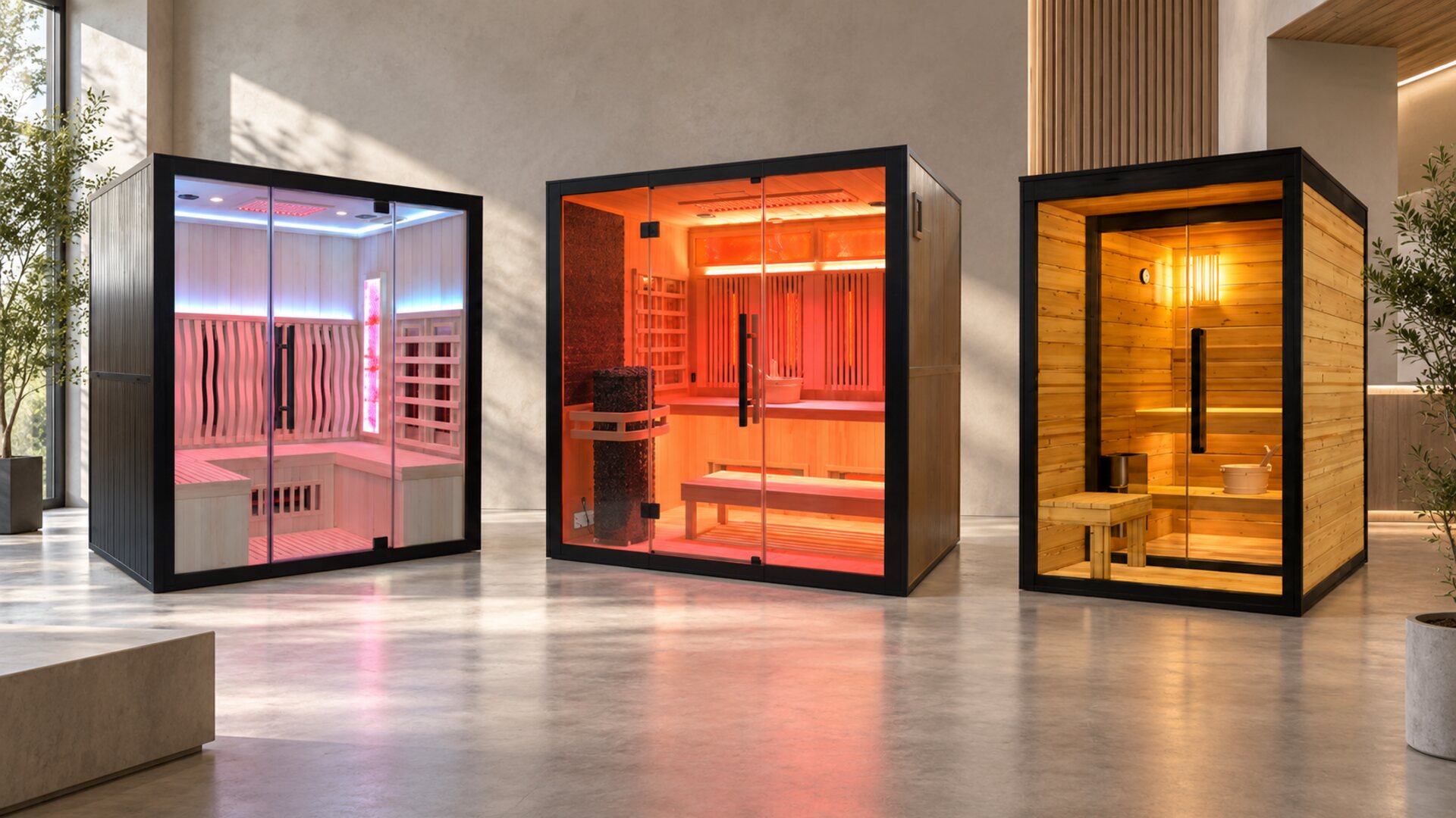 Himalayan 630, Fusion Combo 830 and Husavik 520 Icelandic Saunas models