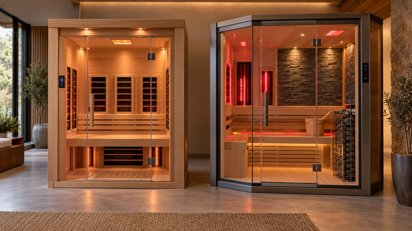 Sauna temperature ranges compared by heating type